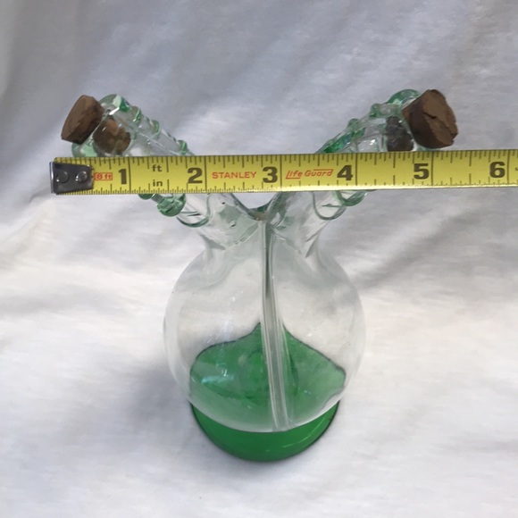 VTG Blown Glass Italian Oil & Vinegar Cruet - Picture 8 of 8